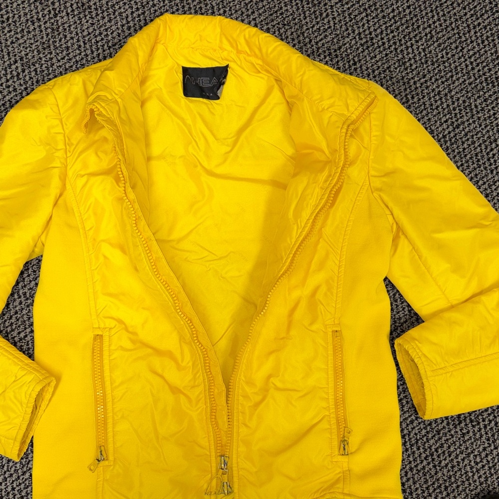 UNISEX VINTAGE HEAD brand Bright Yellow Ski Jacket MENS M WOMENS LG - Picture 6 of 8